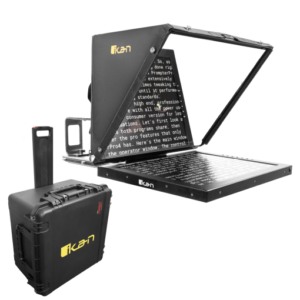 Professional 19 in. High Bright Beam Splitter Teleprompter w/ Travel Kit